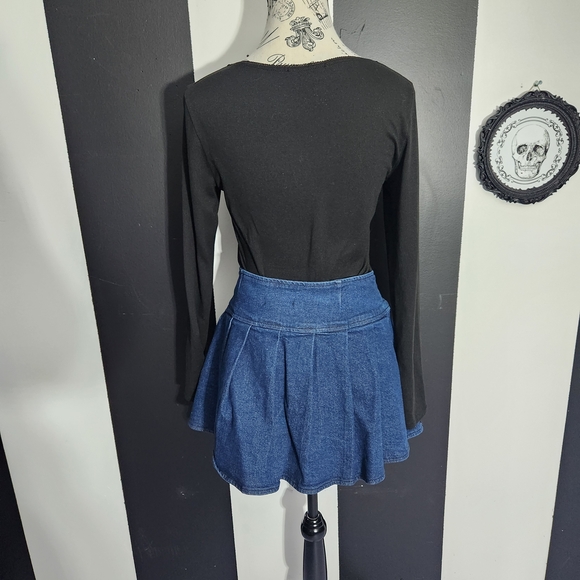 Blue Denim Skirt - Picture 4 of 7